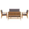 vidaXL Gartensofa-set 5 pcs Braun Massivholz Akazie