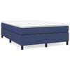 vidaXL Boxspringbettgestell Blau 140x190 cm Stoff