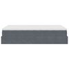 vidaXL Ottoman-Bett mit Matratze Dunkelgrau 120x200 cm Samt
