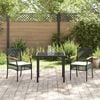 vidaXL Garten Essgruppe 5 pcs Schwarz Poly-Rattan