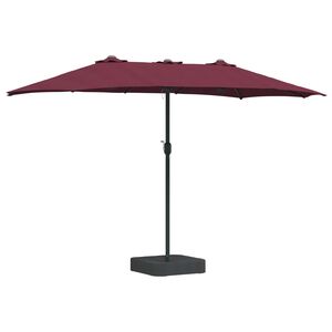 vidaXL Garten-Sonnenschirm Bordeauxrot 385 x 209 x 244 cm Polyester
