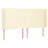 vidaXL Kopfteil mit Ohren Creme 163x16x118/128 cm Kunstleder