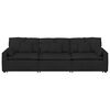 vidaXL Modulares Sofa mit Kissen Schwarz
