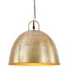 vidaXL H&auml;ngelampe Vintage Industriestil 25 W Messing Rund 31 cm E27