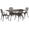 vidaXL Garten Essgruppe 5 pcs Bronze Aluminium