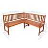 vidaXL Garten-Eckbank mit Auflagen 150 cm Massivholz Akazie