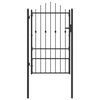 vidaXL Zauntor ASTEN 100 x 150 cm Metall Schwarz Abschlie&szlig;bar