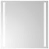 vidaXL LED-Badezimmerspiegel Transparent 40 x 40 cm Geh&auml;rtetes Glas