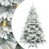 vidaXL K&uuml;nstlicher Weihnachtsbaum mit 300 LEDs Wei&szlig; 210 cm PE und PVC