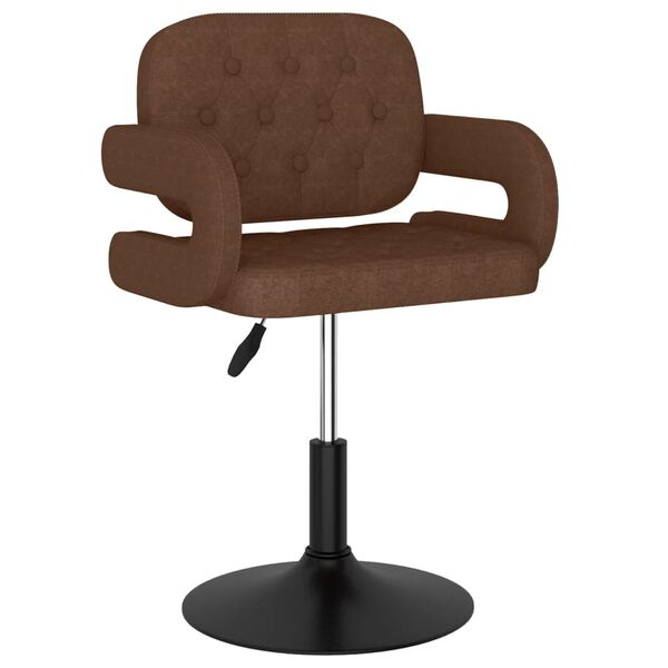 vidaXL Esszimmerstuhl Drehbar Braun Stoff