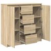 vidaXL Sideboard mit Schubladen Sonoma-Eiche 100,5x35x98,5 cm