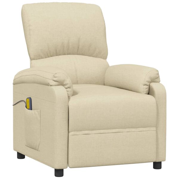 vidaXL Massagesessel Creme Stoff