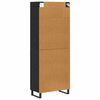 vidaXL Highboard Schwarz Eichen-Optik 69,5 x 34 x 180 cm Holzwerkstoff
