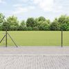 vidaXL Zaunpfosten Grau 100 x 0,4 m (50 mm Netz) Stahl und PVC