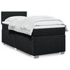 vidaXL Boxspringbett mit Matratze Schwarz 100x200 cm Stoff