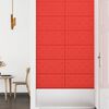 vidaXL Wandpaneele 12 Stk. Rot 60x30 cm Kunstleder 2,16 m²
