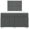 vidaXL Boxspringbett mit Matratze Dunkelgrau 120x190 cm Stoff