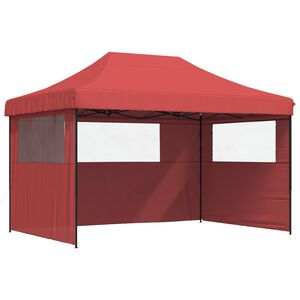 vidaXL Party-Zelt 279 x 410 x 315 cm Bordeauxrot Oxford-Stoff