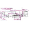 vidaXL 7-tlg. Garten-Lounge-Set mit Kissen Massivholz Douglasie