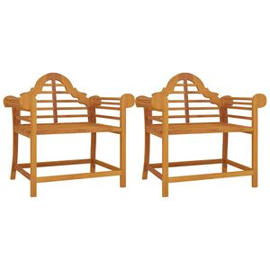 vidaXL Gartenst&uuml;hle 2 Stk. 91x62x94 cm Massivholz Teak