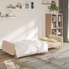vidaXL Schlafsofa 2-Sitzer mit 2 Kissen Creme Stoff