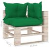 vidaXL Garten-Palettensofa 3-Sitzer mit Kissen Kiefernholz