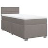 vidaXL Boxspringbett mit Matratze Taupe 90x190 cm Stoff