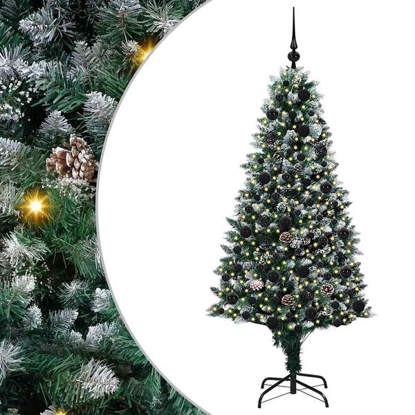 vidaXL K&uuml;nstlicher Weihnachtsbaum mit 300 LEDs mit St&auml;nder Gr&uuml;n 180 cm