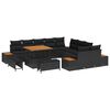 vidaXL Gartensofa-set 13 stk. 12-Sitzanzahl Schwarz Poly Rattan