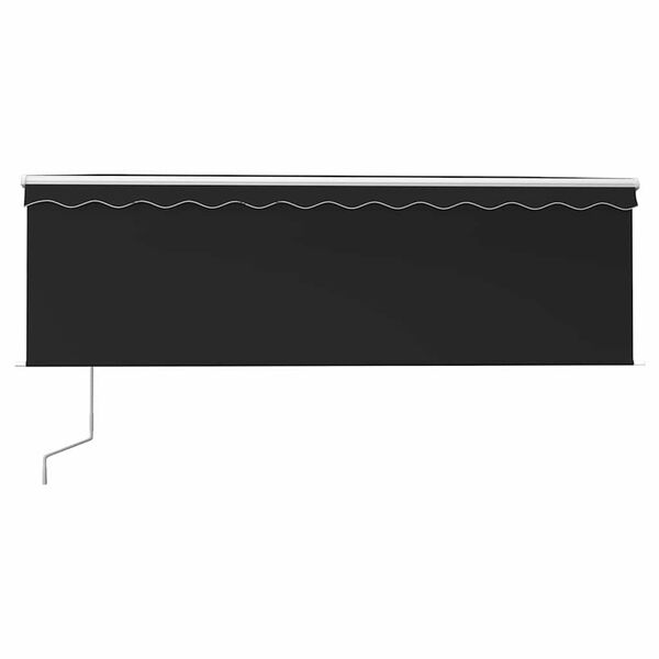 vidaXL Markise Automatisch Einziehbar mit Volant 4,5x3 m Anthrazit