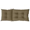 vidaXL Hochlehner-Auflagen 4 Stk. Melange Taupe 120x50x7 cm Stoff