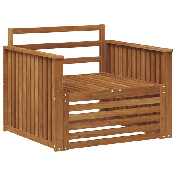 vidaXL 2 St&uuml;ck Sofa mit Armlehnen Massivholz Akazie Natur