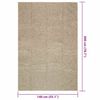 vidaXL Teppich ZIZUR Beige 140x200 cm Jute-Optik Indoor und Outdoor