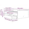 vidaXL Bettrahmen mit Schubladen Schwarz Eichen-Optik 90 x 190 cm