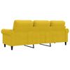 vidaXL 3-Sitzer-Sofa Gelb 180 cm Samt