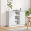 vidaXL LED-Sideboard Wei&szlig; 90 x 32 x 75 cm Holzwerkstoff