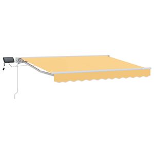 vidaXL Manueller Markisenrahmen mit LEDs Sand 4 x 3 m
