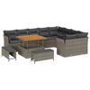 vidaXL Garten-Sofa-Set mit Kissen mit Speicher 12 pcs Grau
