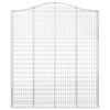 vidaXL Gabionen mit Hochbogen 3 Stk. 200x30x220/240cm Verzinktes Eisen