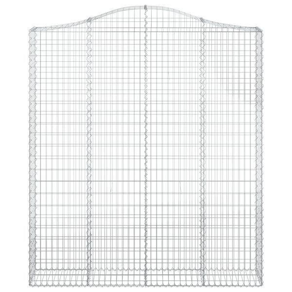 vidaXL Gabionen mit Hochbogen 3 Stk. 200x30x220/240cm Verzinktes Eisen