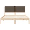 vidaXL Bettgestell mit gepolstertem Kopfteil Taupe 150 x 200 cm