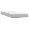 vidaXL Boxspringbett mit Matratze Hellgrau 80x210 cm Samt