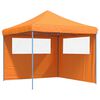 vidaXL Partyzelt Faltbar Pop-Up mit 2 Seitenteilen Orange