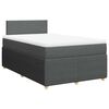vidaXL Boxspringbett mit Matratze Dunkelgrau 120x200 cm Stoff