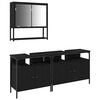 vidaXL Badezimmerm&ouml;bel-Set 3 stk. Schwarz 80 x 30 x 60 cm