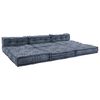 vidaXL Modulares Sofa Geometrisch 4 pcs Indigo 70 x 70 x 56 cm Stoff
