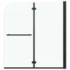 vidaXL Faltbare Duschkabine 2 Paneele ESG 120x140 cm Schwarz