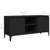 vidaXL TV-Schrank mit Metallbeinen Schwarz 103,5x35x50 cm