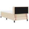 vidaXL Boxspringbett mit Matratze Creme 200 x 80 cm Polyester
