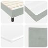vidaXL Boxspringbett mit Matratze Hellgrau 200 x 140 cm Samt
